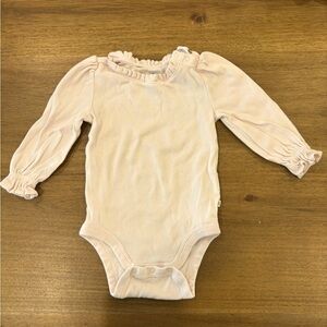 Baby Gap baby girl ruffle organic cotton onesies light pink - Size 12-18 months